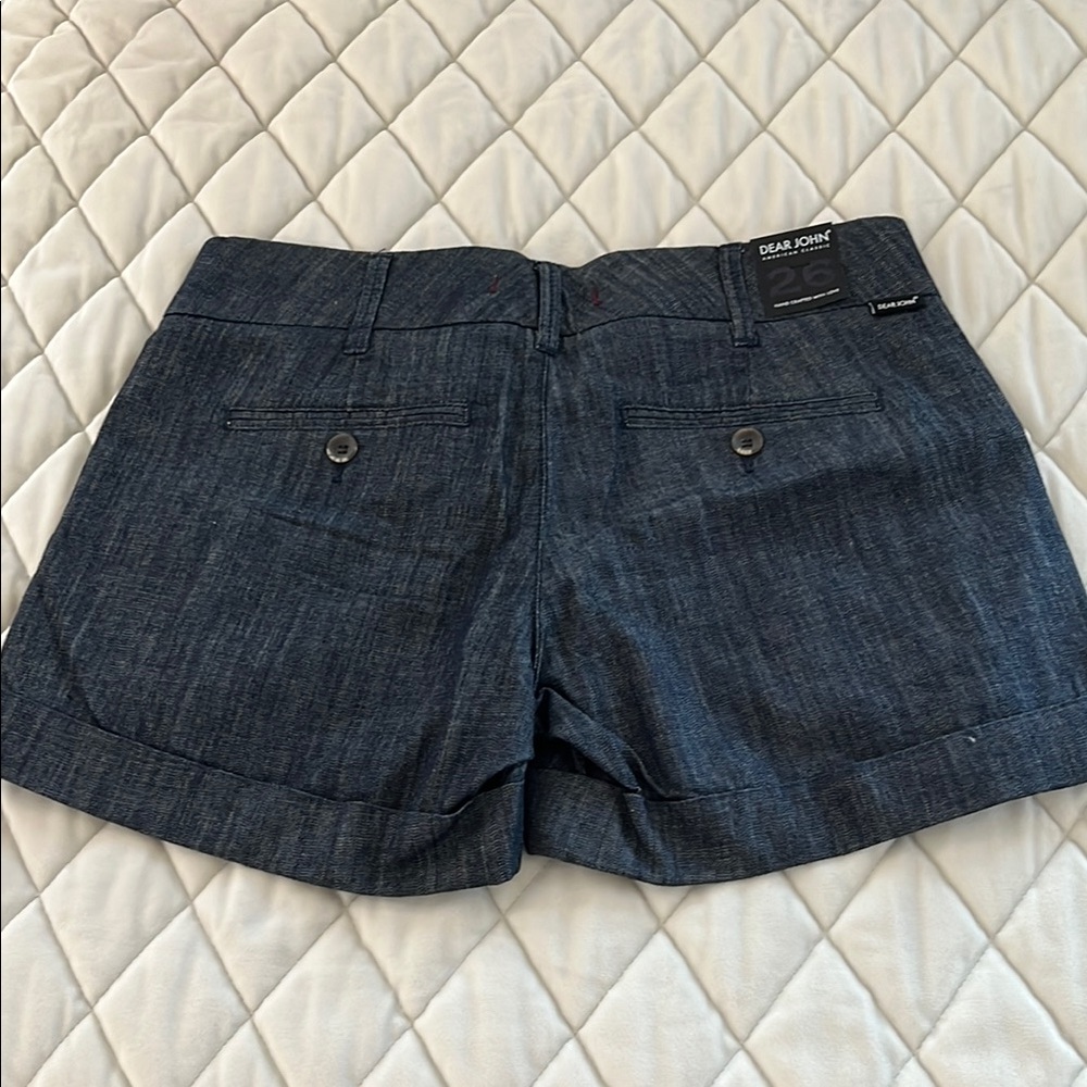 Dear John Dark Blue Women's Trouser Shorts size 26 - Picture 4 of 4